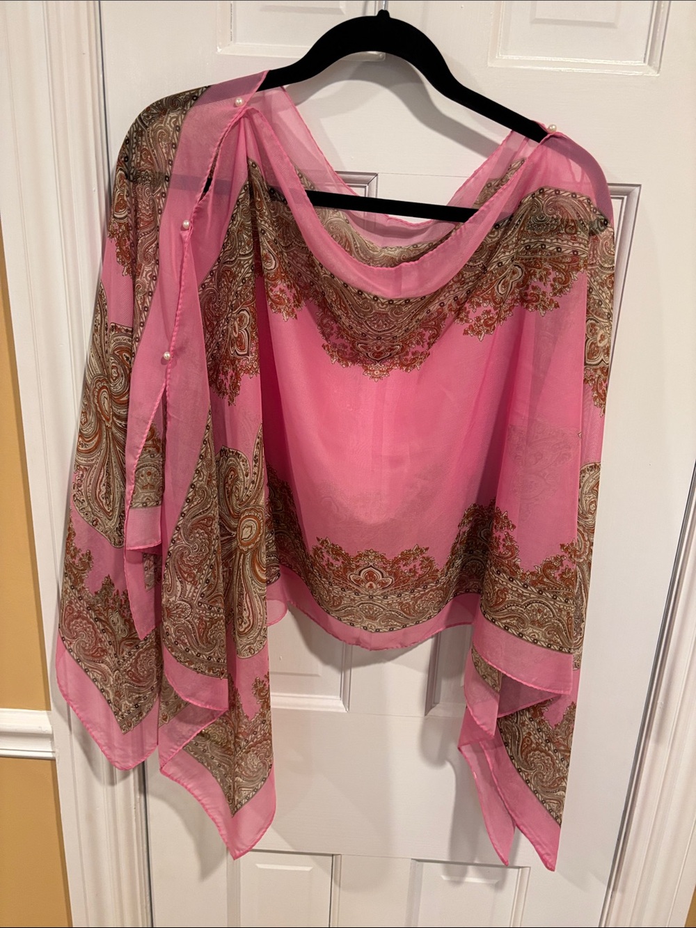 Cute Pink Scarf Poncho Wrap